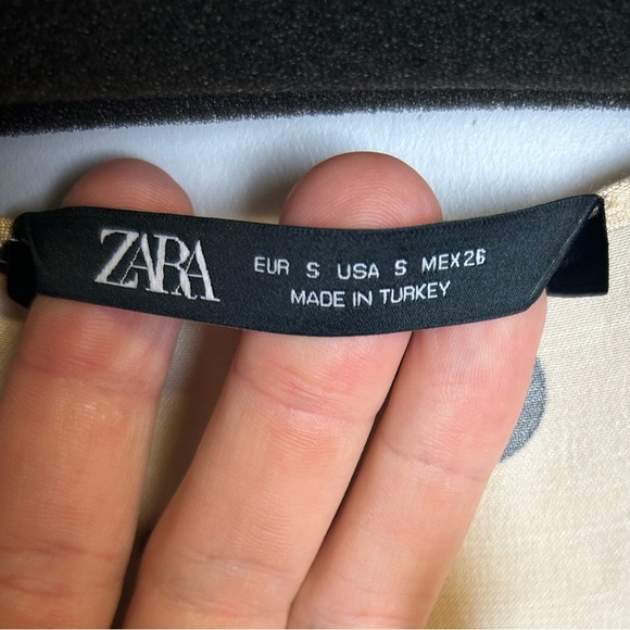 Zara Blogger Fave Gold Polka Dot satin Wrap Midi Dress  Small S Fall Minimalist - Picture 6 of 14